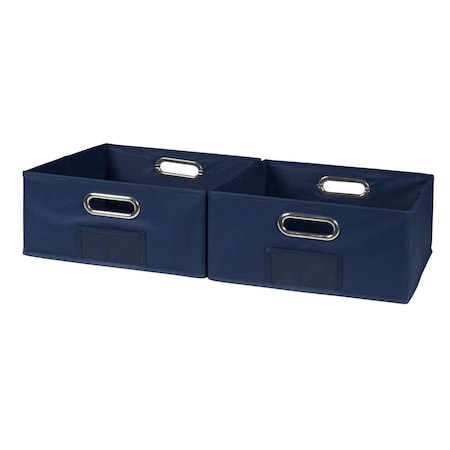 Niche Cubo Half-Size Foldable Fabric Storage Bins, Blue, Set of 2 HTOTE062PKBE